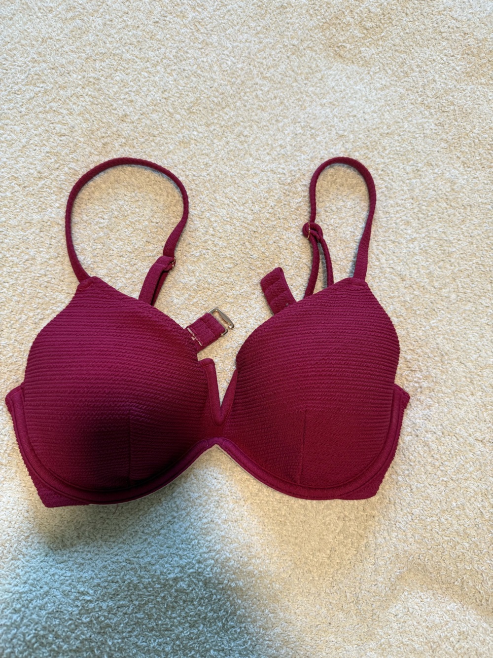 Target Burgundy Textured Bikini Top